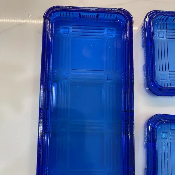 Vintage 1940s Hazel Atlas Refrigerator Dish Set (6 total pieces)